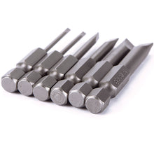 6pcs 50mm 2.0-6.0mm S2 alloy steel Flat Head Slotted Tip Magnetic Slotted Screwdrivers Bits 95255