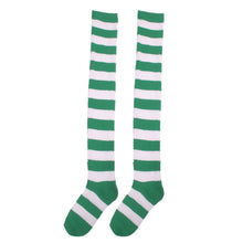 Women Girls Cute Striped Thigh High Stocking Over Knee Ladies Fashion Casual Halloween Cosplay Stockings