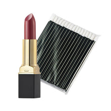 12-ColorMakeup Matte Lipstick Lip Gloss Pencil Long Lasting lipgloss+One-Time 50pc Black Lip Gloss Brush