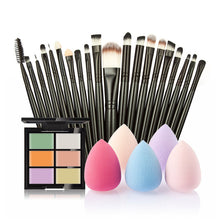 6-Color Concealer Contour Palette+20 Makeup Brush + Water Puff Puff Powder Puff Cosmetic Tools maquiagem-