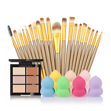 6-Color Concealer Contour Palette+20 Makeup Brush + Water Puff Puff Powder Puff Cosmetic Tools maquiagem-