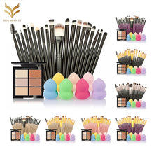 6-Color Concealer Contour Palette+20 Makeup Brush + Water Puff Puff Powder Puff Cosmetic Tools maquiagem-