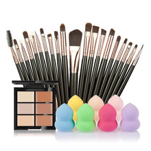 6-Color Concealer Contour Palette+20 Makeup Brush + Water Puff Puff Powder Puff Cosmetic Tools maquiagem-