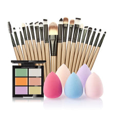 6-Color Concealer Contour Palette+20 Makeup Brush + Water Puff Puff Powder Puff Cosmetic Tools maquiagem-