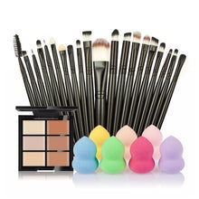6-Color Concealer Contour Palette+20 Makeup Brush + Water Puff Puff Powder Puff Cosmetic Tools maquiagem-