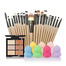 6-Color Concealer Contour Palette+20 Makeup Brush + Water Puff Puff Powder Puff Cosmetic Tools maquiagem-