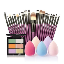 6-Color Concealer Contour Palette+20 Makeup Brush + Water Puff Puff Powder Puff Cosmetic Tools maquiagem-