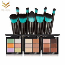 6-Color Concealer Primer +10 Black Handle With a Blue Head Makeup Brush Cosmetic Tools maquiagem-