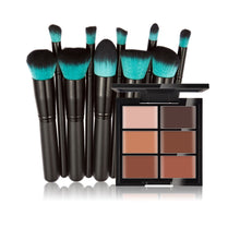 6-Color Concealer Primer +10 Black Handle With a Blue Head Makeup Brush Cosmetic Tools maquiagem-