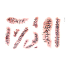 Halloween Zombie Scars Decoration Costume Makeup Waterproof Tattoo Stickers Fast Shipping & s