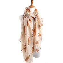 Lady Soft Scarves Womens Long Cute Fox Print Scarf Wraps Shawl