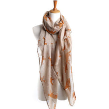 Lady Soft Scarves Womens Long Cute Fox Print Scarf Wraps Shawl
