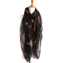 Lady Soft Scarves Womens Long Cute Fox Print Scarf Wraps Shawl