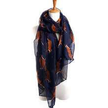 Lady Soft Scarves Womens Long Cute Fox Print Scarf Wraps Shawl