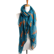 Lady Soft Scarves Womens Long Cute Fox Print Scarf Wraps Shawl