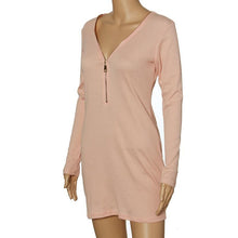 Women Bandage Dress Women's Sexy Bodycon Long Sleeve Zip Deep V-Neck Night Club Party Dresses vestidos