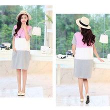 Nursing Clothes Pregnant for Women Maternity Patchwork Breastfeeding lactating Cotton Dress