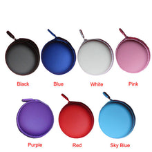 Colourful Portable Mini Round Hard Storage Case Bag for Earphone Headphone SD TF Cards Keys