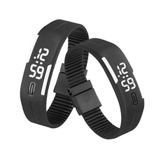 Women men Korean Popular Students Watch Mens Womens Rubber LED Date Sports Digital Bracelet Wrist Watch Gifts