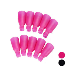 10pc Wearable Acrylic Plastic Nail Art Soak Off Cap Clip UV Gel Polish Remover Wrap Tool Fast Shipping