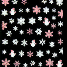 Xmas 3D Nail Art Stickers Decals Decorations Snowflake Bows Snowman Design DIY Decoration Xmas Gift