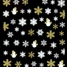 Xmas 3D Nail Art Stickers Decals Decorations Snowflake Bows Snowman Design DIY Decoration Xmas Gift