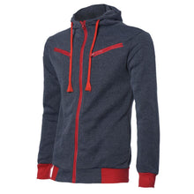 Details Men's Stylish Slim Fit Warm Hooded Sweatshirt Zipper Coat Jacket Outwear