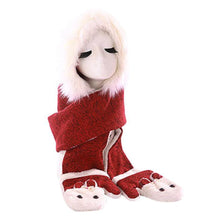 Warm And Hats Scarves Gloves Three-Piece Children's Bunny Boys And Girls Gift