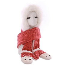 Warm And Hats Scarves Gloves Three-Piece Children's Bunny Boys And Girls Gift