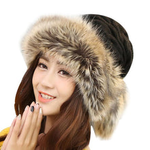 Women Fur Cap Warm Hats Girl Knitting Caps Ladies Beanie Wool Hat Fast Shipping
