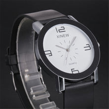XIMen's Casual Quartz Dial Hour Digital Clock Leather Quartz Wrist Watch Round Case Unique Couple Gift Clock