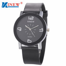 XIMen's Casual Quartz Dial Hour Digital Clock Leather Quartz Wrist Watch Round Case Unique Couple Gift Clock