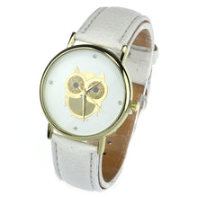 6 COLORS Women's Fashion Women Girl Gold Owl Pattern WristWatch Leather Quartz Watch Wrist Watches relojes mujer