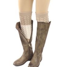 Amazing Patchwork Color Knitted Leg Warmers for Women Boot Socks Cover for Girl Women