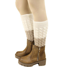 Amazing Patchwork Color Knitted Leg Warmers for Women Boot Socks Cover for Girl Women