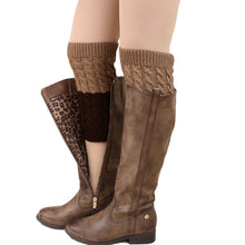 Amazing Patchwork Color Knitted Leg Warmers for Women Boot Socks Cover for Girl Women