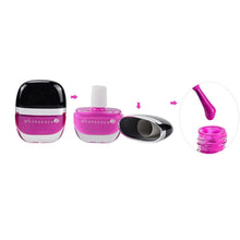 Charming Women Sweet Girl Color Long Lasting Liquid Manicure Soak-off lacquer Nail Art Tape Magic Nail Polish finger