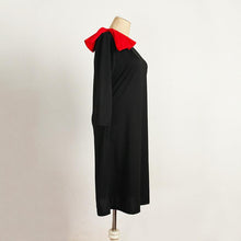 Fashion Women Vintage Bow O Neck Half Sleeve Dress Party Evening Mini Dress Plus Size