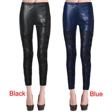 Women Sexy High Slim Leather Stretch Leggings Pants Fit Pencil Trousers Disco Pants