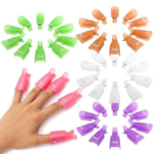 10pc Plastic Nail Art Soak Off Cap Clip UV Gel Polish Remover Wrap Tool