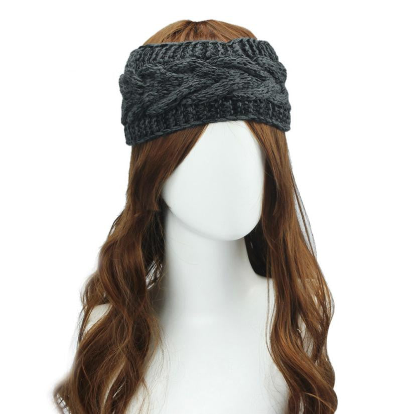 Women Ear Warmer Headwrap Double Color Headband Knit Flower Hairband Fast Shipping & Drop Shipping