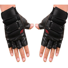 Men Tactical Gloves Men's Outdoor Sport Bicycle Fitness Gloves MittsHalf Finger Leather Gloves Mittens