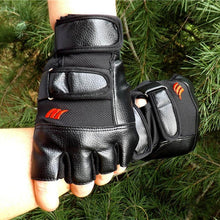 Men Tactical Gloves Men's Outdoor Sport Bicycle Fitness Gloves MittsHalf Finger Leather Gloves Mittens