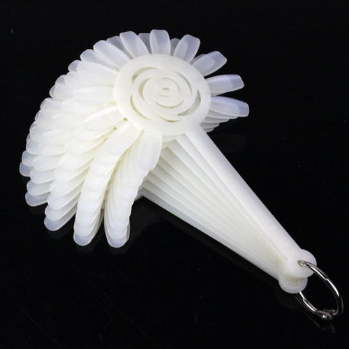 10pc Natural 12 Color Women Ladies False Nail Art Tips Sticks Polish Display Fan Salon Makeup Tools