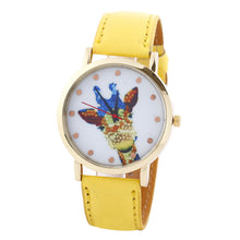 Women Deer Pattern Fashion PU Leather Band Analog Quartz Vogue Wrist Watches Watch