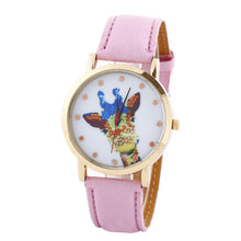 Women Deer Pattern Fashion PU Leather Band Analog Quartz Vogue Wrist Watches Watch