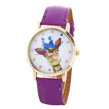 Women Deer Pattern Fashion PU Leather Band Analog Quartz Vogue Wrist Watches Watch