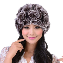 Hat Women Fur Cap Warm Plus Handmade Warm Caps For Women Thicken Caps Ladies Beanie Rex Rabbit Fur Hat