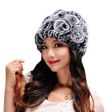 Hat Women Fur Cap Warm Plus Handmade Warm Caps For Women Thicken Caps Ladies Beanie Rex Rabbit Fur Hat