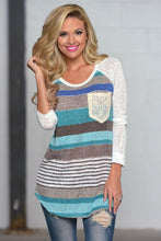 Women Raglans Baseball T Shirt Lace Pocket Slogan Tee Shirts Fashion Stripe Long Sleeve Boho Style Tops